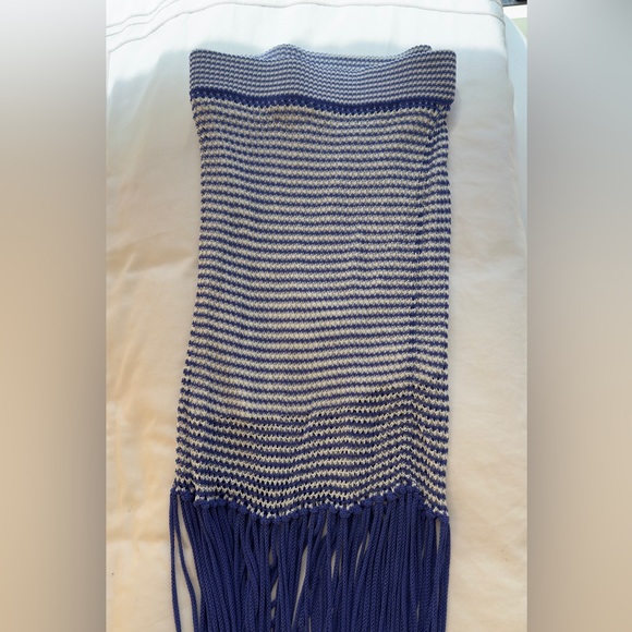 STAUD COSSETTE SKIRT | BLUE IRIS WHITE - Picture 5 of 6